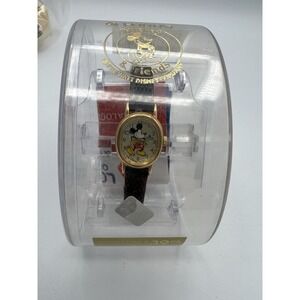 VTG Women's Disney Mickey Mouse Watch LORUS New Gold Tone